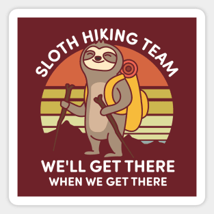 Sloth Hiking Team Magnet